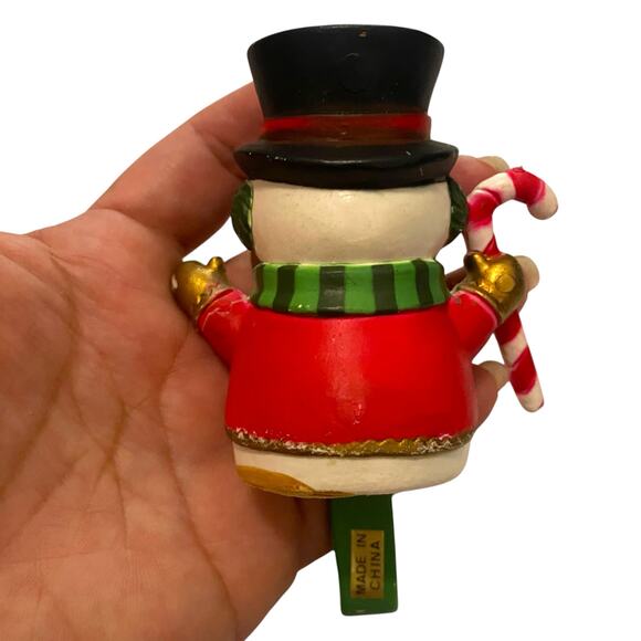 Set of TWO 4" Tall Adorable Vintage Hard Plastic Christmas Stocking Hangers - Picture 10 of 13